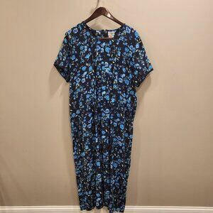 Liz Baker Women's Maxi Dress Floral‎ CottageCore Prairie Plus Size 24W